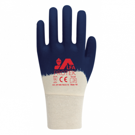 Gant nitrile coton enduit 3/4