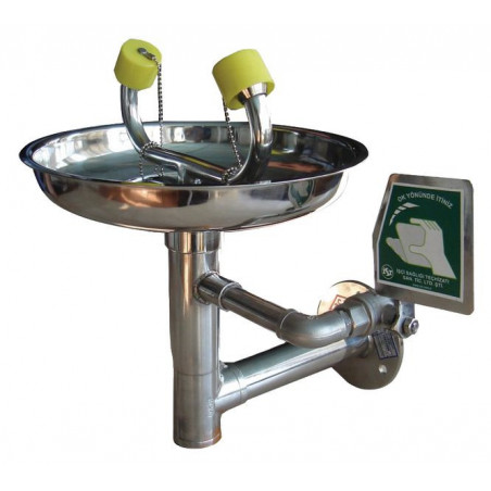 Lave yeux en acier inox (fixation murale)