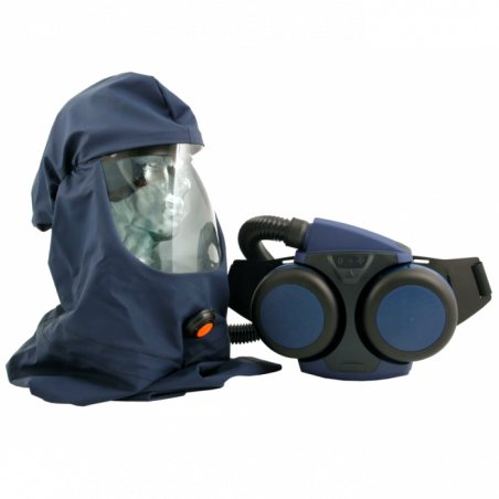 Cagoule à écran facial + Ventilateur