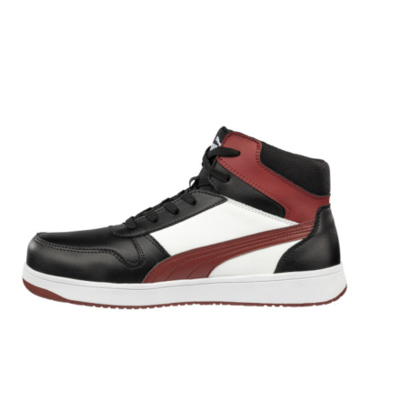 Chaussure de sécurité FRONTCOURT MID BLK/WHT/RED PUMA SAFETY