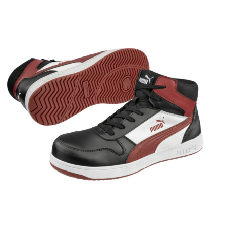 Chaussure de sécurité FRONTCOURT MID BLK/WHT/RED PUMA SAFETY