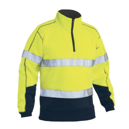 PULL EN POLAIRE À HAUTE VISIBILITÉ AVEC ZIP 1/4