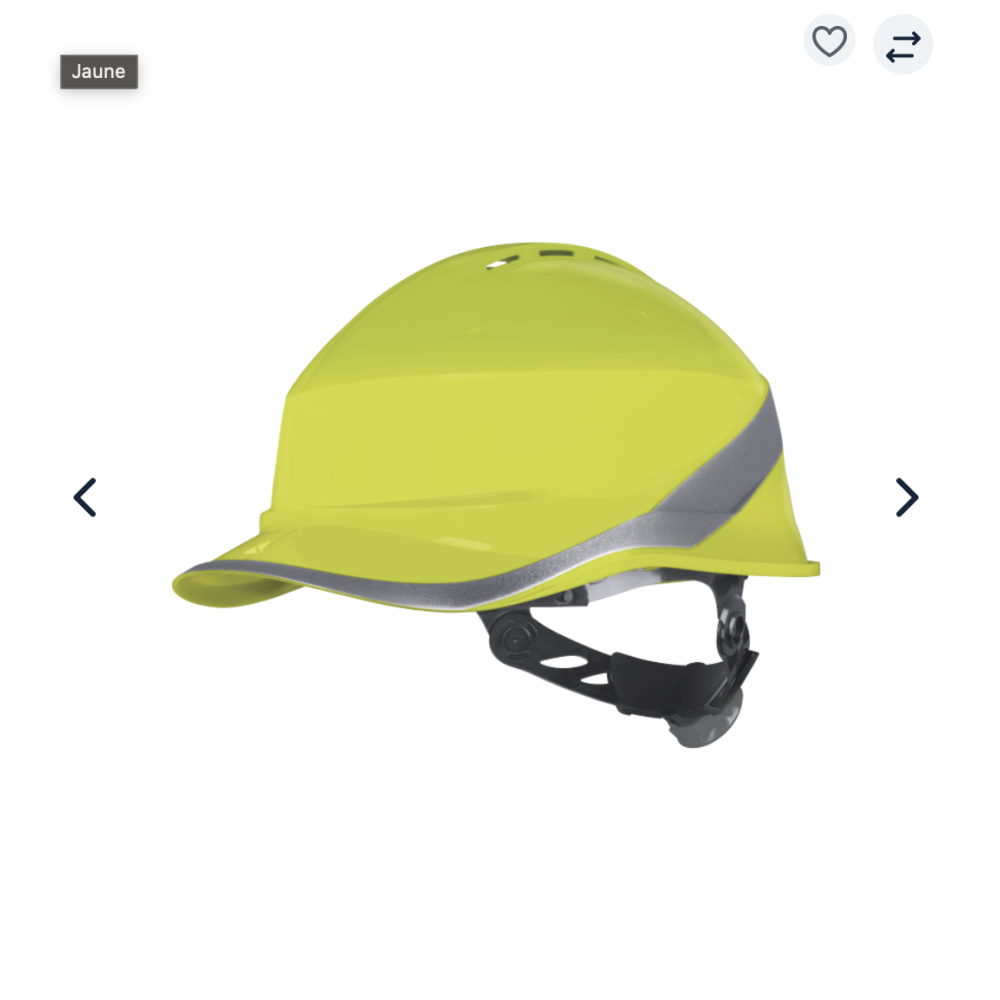 Casque De Chantier Deltaplus Diamond V – Style Baseball, Haute Visibilité, Isolé électriquement !